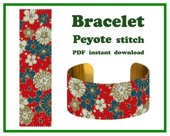Create a Japanese Peyote Stitch Bracelet PDF Pattern