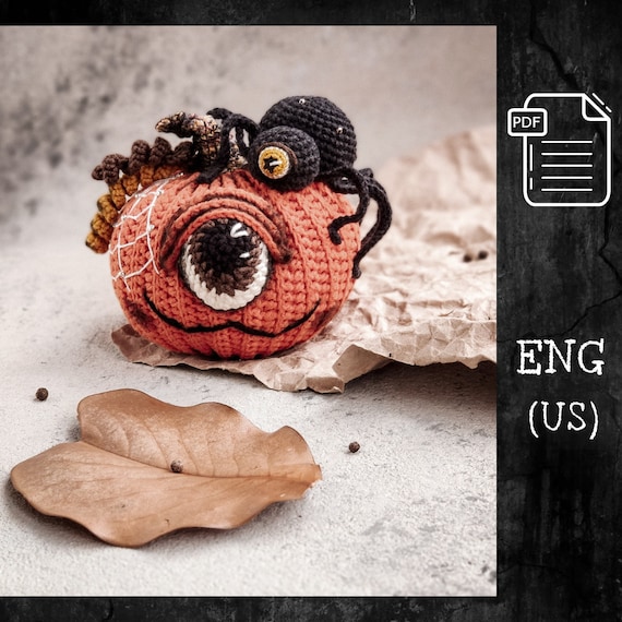 Create Halloween Spider Pumpkin Amigurumi PDF Pattern