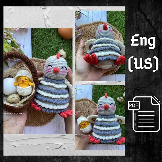 Crochet Easter Chick Basket Amigurumi PDF Pattern DIY Tutorial