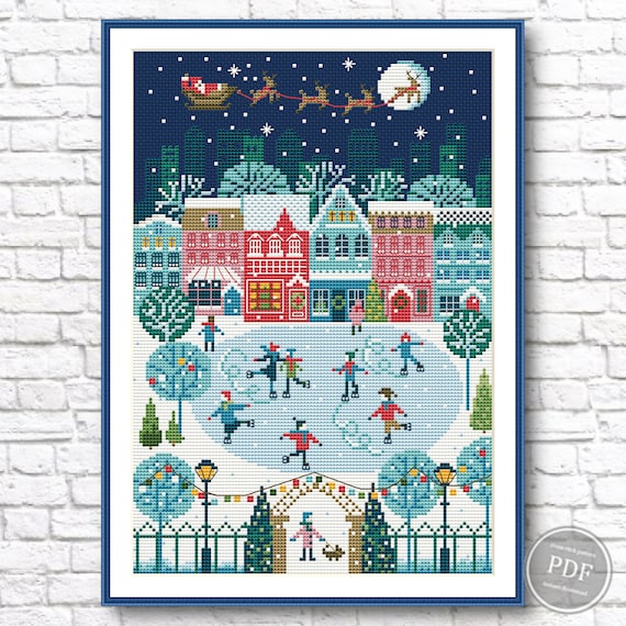 Make Christmas City Cross Stitch PDF Pattern