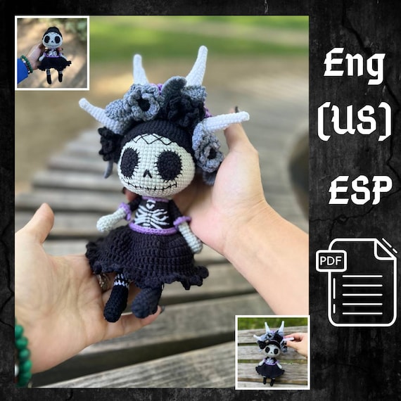 Crochet Catrina Skull Doll PDF Pattern