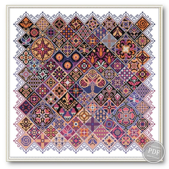 Make a Spring Folk Garden Cross Stitch PDF Pattern