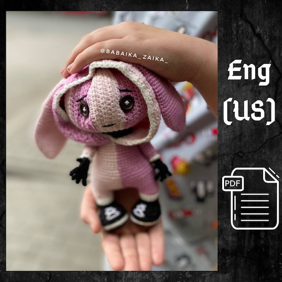 Create Spooky Amigurumi Pumpkin Bunny Plush Toy PDF Pattern