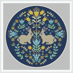 5.84 USDPlease note this is a PDF scheme only.No fabric, floss, or other materials are included in the listing.Celebrate the joy of Easter with this charming Bunny Cross Stitch Pattern. Featuring an adorable bunny surrounded by delicate floral wreaths, this design is perfect for creating handmade decorations or thoughtful spring gifts.🧵 Product DetailsStyle: Easter, Spring, Floral, TraditionalColors: 7 DMC shadesStitch Count: 97 x 97 stitchesFinished Sizes:Aida 14: 17.6 x 17.6 cm (7 x 7 inches)Aida 16: 15.4 x 15.4 cm (6.1 x 6.1 inches)Aida 18: 13.4 x 13.4 cm (5.4 x 5.4 inches)Aida 22: 11.2 x 11.2 cm (4.4 x 4.4 inches)🎨 Canvas Color Recommendation: Neutral tones like ivory, soft blue, or pale gray enhance the spring feel.Where to Buy Canvas: High-quality canvas is available on Etsy: https://www.etsy.com/shop/MyVintageNeedleArts?ref=shop-header-name&listing_id=1083051609&from_page=listingTip: Add 5-7 cm to each side for framing and hemming.📂 What’s Included in the PDF Download:Print Version (for A4 printing)Black and white symbolsColored blocks with symbolsTablet VersionScreen-friendly layout for devicesCompatible with PatternKeeperEach file includes:✅ Title page with main image✅ Thread color chart with symbols and lengths✅ Detailed scheme divided into sections💾 How to Download Your FilesOnce payment is confirmed, you will receive an instant download link.Go to: Your Account → Purchases and Reviews → Download Files.Guest checkout? You'll receive a download link via email.For more details, check: https://www.etsy.com/help/article/3949?ref=help_search_result🖥️ How to Open FilesYou’ll need Adobe Reader, available for free at: https://www.adobe.com/products/reader💬 Need Assistance?Please contact me with any questions regarding your order. I'm always happy to help!⭐ Feedback Appreciated!Your feedback helps me grow and improve. Thank you for your support!🔄 Return PolicyDue to the digital nature of the product, I don't accept returns, exchanges, or cancellations.✂️ MaterialsEmbroidery floss (DMC recommended)Aida fabric (14, 16, 18, or 22 count)Embroidery hoopNeedleScissorsPDF pattern (digital download)Thank you and Happy Stitching!