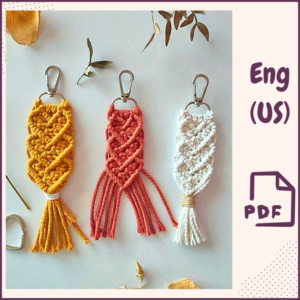 5.50 USDMacrame Heart Keychain PDF Pattern – Boho Valentine’s Gift Idea – DIY Tutorial for Beginners – Step-by-Step Handmade Keyring Project★ Please note that This is a digital download, not a physical item!This is a PDF tutorial of a heart ornament which you can create at home with basic materials following these tutorial instructions. This heart is a great Saint Valentine`s decoration. Simple and easy tutorial!PATTERN is shown in the pictures. It contains a step-by-step written tutorial 8 pages on how to complete this project.Approximately hight 14 - 17 cmMaterials and TipsThere is 4 macrame knots you need to know:⋒ Larks Head Knot (page #2)⋒ The double half hitch knot (page #3)⋒ Square knot (page #5)⋒ Gathering knot (page #7)Tools you’ll need:⋒ 2 mm cotton cord6 PCS - 80 cm⋒ Lobster clasp or ring or part of cord⋒ Measuring Tape⋒ Scissors⋒ decoration cord( same cord, jute etc.)1 PC -20 cmFeel free to ask any questions you have while you are making the project, will be happy to help you more if you need! Thanks and have a wonderful day! ***********************The template will be available for download immediately after the payment confirmation. You will receive an email from Etsy with a link to download the template. For more details, please visit the page https://help.etsy.com/hc/en-us/articles/115013328108If you are going to purchase this template through the Etsy mobile app.The download link will not be available to you.To get the correct link to the template.You need to log in to your ETSY account using any browser.!!! Not via the mobile app.