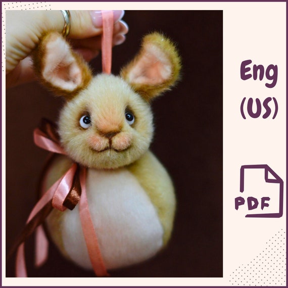 Handmade Christmas Rabbit Ornament PDF Pattern