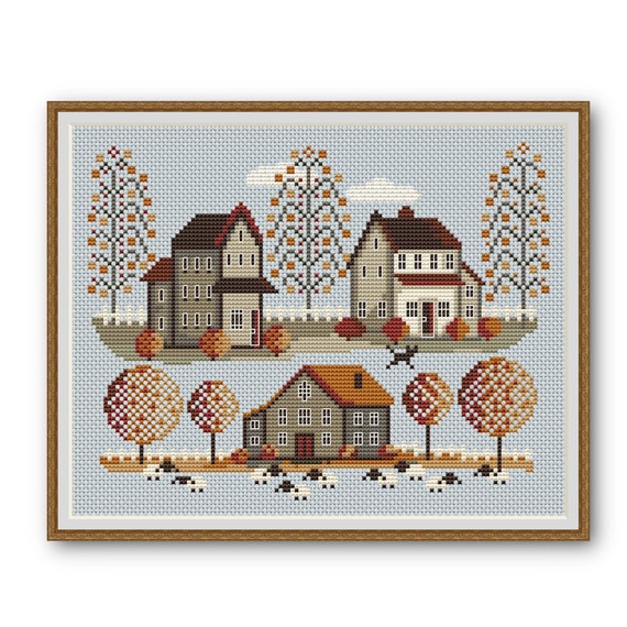 6.84 USDCross Stitch Pattern Sampler Autumn Village Embroidery Cross stitch chart Counted cross stitch Digital PDF File Instant DownloadYou may be interested in another seasonsSummer https://www.etsy.com/listing/1233217484/cross-stitch-pattern-sampler-summer?ref=listings_manager_gridAutumn https://www.etsy.com/listing/1233221950/cross-stitch-pattern-sampler-autumn?ref=listings_manager_gridWinter https://www.etsy.com/listing/1286665583/cross-stitch-pattern-sampler-winter?ref=listings_manager_gridSpring https://www.etsy.com/listing/1286692275/cross-stitch-pattern-sampler-spring?ref=listings_manager_grid PATTERN INFORMATION:DMC colors: 11Size of one element: 116 х 90 stitches ● Fabric: Aida 14: 21 x 16,4 Cm 8,3 х 6,5 Inches ● Fabric: Aida 16:18.5 x 14.3 Cm 7.3 х 5,7 Inches ● Fabric: Aida 18:16.4 х 12.7 Cm 6.5 х 5 Inches ● Fabric: Aida 22:13,4 х 10.4 Cm5.3 х 4,1 InchesPlease note this is a PDF scheme only.No fabric, floss, or other materials are included in the listing.It is a digital pattern PDF format and will be available to download when the payment will be received. 2 FILES AVAILABLE FOR DOWNLOADPRINT VERSIONprinting on A4 format- version with black and white characters - version with colored blocks and symbols This is a printable version with diagrams divided into sections. Printing on A4 paper is possible;TABLET VERSION- version with black and white characters- version with colored blocks and symbolsThis is a screen-friendly (phone and tablet) version with a solid layout. You can enlarge it for a better view.Compatible with PatternKeeper for phone and tablet.Each PDF file includes:Title page with main image;Thread color chart showing colors, keys, thread length, etc.;Scheme.In order to open these files you will need Adobe Reader, which can be downloaded here for free: www.adobe.com/products/reader Downloading instructions can be found here:https://www.etsy.com/help/article/3949?ref=help_search_resultI don't accept returns, exchanges, or cancellations.But please contact me if you have any problems with your order.Dear customers, I would appreciate your feedback. They are very helpful at work.Thank you for visiting my store! Enjoy your stitching!