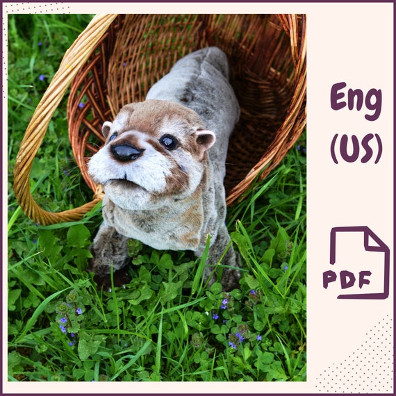DIY Poseable Realistic Otter Plush Sewing Pattern PDF