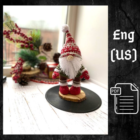 Make Christmas Gnome Doll PDF Crochet Pattern DIY Tutorial