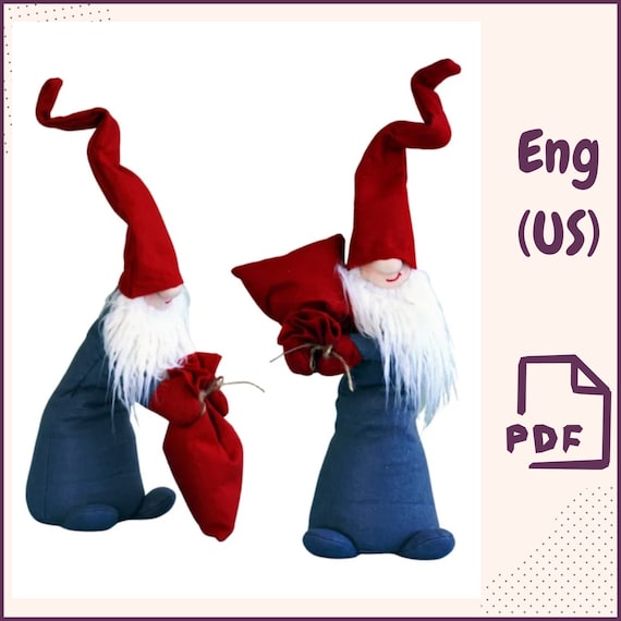 Posable Norwegian Christmas Gnome Handmade Pattern With Video Tutorial