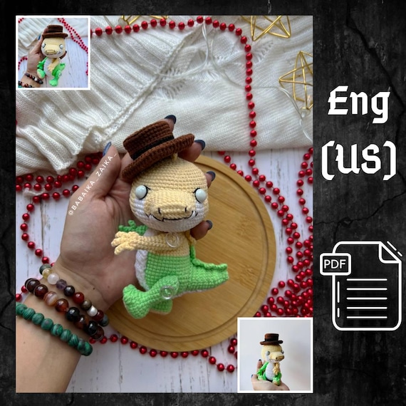 Create Crochet Monster Alligator Plush PDF Pattern