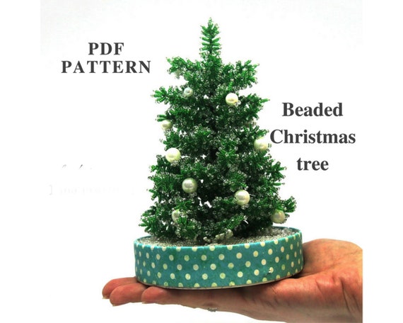 Make a Beaded Christmas Tree PDF Pattern for Holiday Home Decor