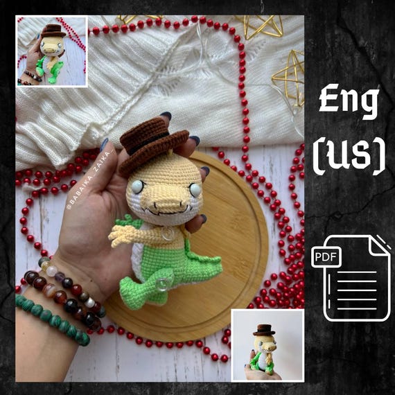 Crochet Gummigoo Alligator Plush Toy PDF Pattern