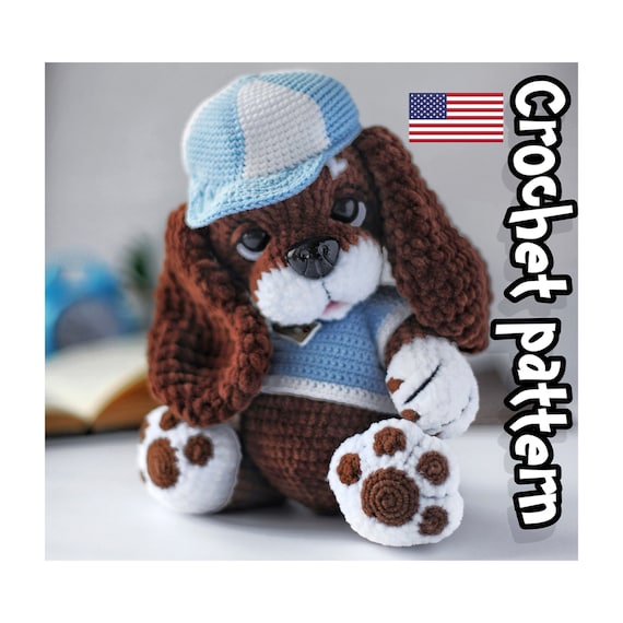 9.38 USDThis PDF crochet pattern consists of: -33 pages of detailed step-by-step instructions for making this toy (English language); -over 58 colorful close-up photos; -11 links to videos with visual explanations (you just need to click on the text highlighted in blue and your browser will redirect you to the video)Here you can find more patterns in a similar style:https://www.etsy.com/shop/ThreadTutorial?ref=seller-platform-mcnav&section_id=39135406PATTERN AVAILABLE IN ENGLISH ONLY.PLEASE NOTE: THIS PURCHASE IS ONLY FOR A DIGITAL CROCHET PATTERN, NOT THE FINISHED TOY! Instant digital download - ready to download once payment is confirmed.You will see the download link in details of your order.Final size of the toy with the recommended materials and tools 11.8 in (30 cm).You can use your favorite materials and tools, but final size of the toy may differ.Please note that each master has his own style and density of crochet. The size of the finished toy may vary from the size indicated in the template.Crochet pattern in USA conditions.skill level: intermediate. Pattern Crochet pattern does not contain crochet lessons. You must have toy crocheting skills.Recommended materials and tools:1. Yarn YarnArt Dolce or Himalaya Dolphin Baby – 2 skeins of main color2. Yarn Himalaya Dolphin Baby, white color – 0.5 of skein3. Yarn YarnArt Jeans for paw pads4. Hooks size 3.5 mm, 6 mm (for ears) and 2.5 mm (for paw pads)5. Strong thread (e.g. "Iris") for a thread mount and tightening6. Polyester fiber filling (holofiber, syntepuh)7. Safety eyes size 18 mm, safety nose size 2*1.5 cm8. Markers of rounds beginning, large tailor’s needle, scissors, safety pins10. Yarn YarnArt Jeans: black color for eyebrows and paws embroidery, brown color for paw pads.Pattern Notes:This pattern is my own original design. Copy, distribution, resale, sharing of this pattern or any its parts is STRICTLY FORBIDDEN! This pattern is for personal use only! Please respect my work.You may sell the finished product.This pattern does not contain crochet lessons.I don't accept returns, exchanges, or cancellations. But please contact me if you have any problems with your order.