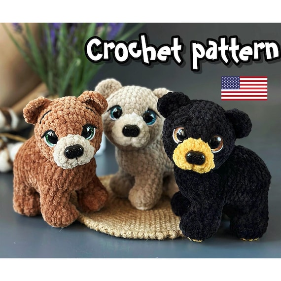 6.78 USDAll photos show real handmade toys created from this pattern. This crochet pattern is written by a human, not generated by AI.This crochet bear pattern will help you create an adorable plush toy with big expressive eyes and a soft velvety texture. The detailed PDF tutorial includes step-by-step instructions and plenty of photos. You can make your bear in any color - brown, white, beige, or black - to match your style or gift occasion. These cute handmade bears make wonderful gifts for kids and adults, cozy home decor, or nursery decorations.This PDF crochet pattern consists of: -18 pages of detailed step-by-step instructions for making this toy; -over 25 colorful close-up photos; -7 links to videos with visual explanations (you just need to click on the text highlighted in blue and your browser will redirect you to the video)Here you can find more patterns in a similar style:https://www.etsy.com/shop/ThreadTutorial?ref=seller-platform-mcnav&section_id=39135406! Instant digital download - ready to download once payment is confirmed.You will see the download link in details of your order.PLEASE NOTE: THIS PURCHASE IS ONLY FOR A DIGITAL CROCHET PATTERN, NOT THE FINISHED TOYPATTERN AVAILABLE IN ENGLISH ONLY.Final size of the toy with the recommended materials and tools – 5.1×3.9 in (13*10 cm).You can use your favorite materials and tools, but final size of the toy may differ.Please note that each master has his own style and density of crochet. The size of the finished toy may vary from the size indicated in the template.Crochet pattern in USA conditions.Skill level: intermediate.Pattern Crochet pattern does not contain crochet lessons. You must have toy crocheting skills.Recommended materials and tools:1.YarnHimalaya Dolphin Baby 100g/120m – less than half of a skein of the basic color and a little bit of the additional color. 2.3.25 mm crochet hook (basic).3.Safety eyes d=16 mm, and nose 17*12 mm.4.Plastic joint for the head, d.30 mm.5.Stuffing material (fiberfill/polyester).6.Scissors, stitch markers, tapestry needle, firm thread for sculpting and sewing the parts. Pattern Notes:This pattern is my own original design. Copy, distribution, resale, sharing of this pattern or any its parts is STRICTLY FORBIDDEN! This pattern is for personal use only! Please respect my work.You may sell the finished product.This pattern does not contain crochet lessons.I don't accept returns, exchanges, or cancellations. But please contact me if you have any problems with your order