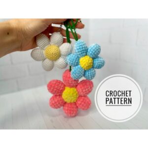 2.99 USDCrochet Keychain Flower, made with your own hands, will be a great gift. This crochet pattern will help you to make a keychain. This keychain would be a great gift for flower lovers.Such a beautiful and delicate flower can be used as a keychain or as a car pendant. It can also be hung on a backpack.This listing is an original pattern (written in English using American terminology) to crochet.This is NOT THE FINISHED KEYCHAIN! This is DOWNLOADABLE PDF CROCHET PATTERN !This pattern consist of 12 pages for crocheting Cat Butt and Dog butt Keychain in the pdf format.Skills level – intermediate.— The size of the plush keychain is about 12 cm (HIMALAYA DOLPHIN BABY) and 9 cm (YarnArt DOLCE BABY); — The size of the cotton keychain is about 8.5 cm; ____________________________This crochet pattern is easy to follow with step-by-step instructions, photos illustrating the process).It does not contain crochet lessons. You should have basic crochet skills to be able to crochet with the help of this crochet pattern.*****************************************This crochet pattern is available for Instant Download. When your payment is completed you will receive an email with all the information needed to download your file. This email will be sent to the email address connected with your Etsy Account. If you have any problem, please contact me.*********************************You will need Adobe Reader to open this Pattern. Please note: this is not a readymade toy. Materials not included.Materials and tools for the keychain made with cotton yarnSport weight/4ply yarn YarnArt JEANS or Alize Cotton Gold of any color and some green colorSewing needle Hook size 2.25 mm by CloverStuffing toys materialKeychain fastenerMaterials and tools for the keychain make with plush yarnSuper Bulky/Super Chunky/14ply velvet yarn HIMALAYA DOLPHIN BABY of any color or Worsted/Aran/10ply velvet yarn YarnArt DOLCE BABY of any colorSport weight/4ply yarn YarnArt JEANS or Alize Cotton Gold - some green color for the cordSewing needle Hook size 3,75 or 2,5 mm by CloverStuffing toys materialAbbreviations: MR – magic ring sc – single crochet inc – increase dec – decreasesl st – slip stitch(….) * n – repeat instruction in brackets N times (…) – number of loops in a row