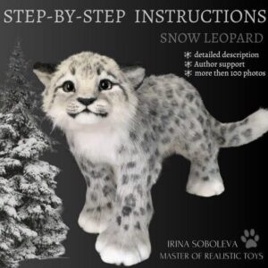 38.00 USDLet's sew a Baby Snow Leopard.A simple step-by-step photo instruction "Snow Bars".The toy will be fully movable. The paws, head, ears and tail bend.The height of the toy sewn according to this pattern is 12.6 in (32 cm). You can change the size when you print the pattern.Please NOTE: This is a pattern for sewing a faux fur toy. This pattern is not suitable for crocheting or knitting.⠀This pattern set includes: ⠀- More than 100 photos- 55 sheets of instructions (English language)- one-piece pattern- list of materials and tools- layout of details on the furAccess is not limited in time.⠀This pattern is recommended for the needleworkers who have already got some experience in sewing plush animals.Please note that the Pattern is meant for personal use only!It is not allowed to publish, sell and transfer the very pattern to third persons.
