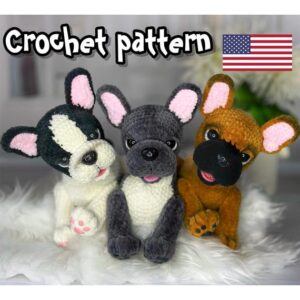 9.50 USDThis PDF crochet pattern consists of: -39 pages of detailed step-by-step instructions for making this toy; -Over 60 colorful close-up photos; -12 links to videos with visual explanations (you just need to click on the text highlighted in blue and your browser will redirect you to the video)Here you can find more patterns in a similar style:https://www.etsy.com/shop/ThreadTutorial?ref=seller-platform-mcnav&section_id=39135406PLEASE NOTE: THIS PURCHASE IS ONLY FOR A DIGITAL CROCHET PATTERN, NOT THE FINISHED TOYPATTERN AVAILABLE IN ENGLISH ONLY.! Instant digital download - ready to download once payment is confirmed.You will see the download link in details of your order.Final size of the toy with the recommended materials and tools is 9.84 in (25 cm)You can use your favorite materials and tools, but final size of the toy may differ.Please note that each master has his own style and density of crochet. The size of the finished toy may vary from the size indicated in the template.Crochet pattern in USA conditions.Skill level: intermediate.This Crochet pattern does not contain crochet lessons. You must have toy crocheting skills.Please note: this is not a readymade toy. Materials not included.Recommended materials and tools:1.Plush yarn Himalaya Dolphin Baby 100g/120m2.Cotton yarn YarnArt Jeans – pink color for the tongue3.3.5 mm crochet hook (basic) and 2.5 mm crochet hook for the tongue4.Safety eyes D=18 mm (black hemisphere) 5.Safety nose 22*17 mm6.Split (cotter) pin: D= 30 mm for the front paws, D=35 mm for the hind paws, and D=40 mm for the head. 7.Stuffing material (fiberfill/polyester)8.Wire D=2 mm for the glasses9.Stitch markers, tapestry needle, firm thread for sculpting and sewing the parts10.Glue and black polymer clay for paw pads (optional)11.Dry pastel for tinting and flat brush (optionally)Pattern Notes:This pattern is my own original design. Copy, distribution, resale, sharing of this pattern or any its parts is STRICTLY FORBIDDEN! This pattern is for personal use only! Please respect my work.You may sell the finished product.This pattern does not contain crochet lessons.I don't accept returns, exchanges, or cancellations. But please contact me if you have any problems with your order