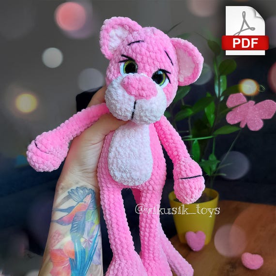 Pink Kitty Crochet Pattern Toy For Kids PDF Tutorial