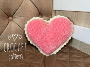 4.20 USDHeart plush pillow crochet pattern. (PDF file).Crochet pillow Heart, Easy crochet amigurumi plush pattern, Suitable for Beginners.Handmade heart pillow will be a great gift for your beloved ones. Every time he (she) looks at it, he (she) will remember you.Please note: this is not a readymade toy. Materials not included.LEVEL - Suitable for Beginners. But you need to know basic crocheting skills.Finish measurements:the length of the pillow is approximately 30 cm (11,5 inch)height - 25 cm (9.8 inch)using materials which are indicated in the pattern. It depends on your tension of crocheting.This is an 5 pages PDF pattern (with step by step photos) - Available in ENGLISH (US terms)The pattern will be available for download immediately after payment has been cleared. You will receive an email from Etsy providing you a link to download the pattern.There is NO REFUND on PDF pattern purchases. Recommended materials and toolsSuper Bulky/Super Chunky velvet yarn HIMALAYA DOLPHIN BABY pink and milk colorOr Himalaya Velvet (100g/ 120m)Hook size 4 mm and 3.5 mm by CloverToy stuffing materialAbbreviations: MR – magic ring sc – single crochet inc – increase dec – decrease sl st – slip stitch dc – double crochet(….) * n – repeat instruction in brackets N times (…) – number of loops in a row