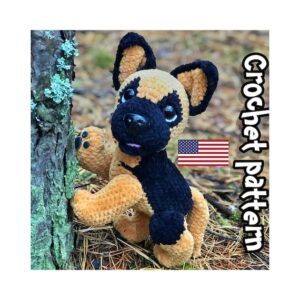 9.89 USDThis PDF crochet pattern consists of: -22 pages of detailed step-by-step instructions for making this toy (English language); -over 33 colorful close-up photos; -7 links to videos with visual explanations (you just need to click on the text highlighted in blue and your browser will redirect you to the video)Here you can find more patterns in a similar style:https://www.etsy.com/shop/ThreadTutorial?ref=seller-platform-mcnav§ion_id=39135406PATTERN AVAILABLE IN ENGLISH ONLY.PLEASE NOTE: THIS PURCHASE IS ONLY FOR A DIGITAL CROCHET PATTERN, NOT THE FINISHED TOY ! Instant digital download - ready to download once payment is confirmed.You will see the download link in details of your order.Final size of the toy with the recommended materials and tools 7.9*7.1 in (20*18 cm).You can use your favorite materials and tools, but final size of the toy may differ.Please note that each master has his own style and density of crochet. The size of the finished toy may vary from the size indicated in the template.Crochet pattern in USA conditions.skill level: intermediate. Pattern Crochet pattern does not contain crochet lessons. You must have toy crocheting skills.Recommended materials and tools:1.Yarn Himalaya Dolphin Baby 100g/120m, 80330 (ginger color) – 1 skein 80311 (black color) – 1 skein2. Some Yarn Art Jeans pink color for the tongue 3.Size 3,5 mm crochet hook (main) and size 2,5 mm for the tongue4.Safety eyes d.18-16 mm5.Safety nose size 23 x 18 or 26 x 21mm6.Cotter pin joint: for the head d.40 mm, for the paws d.30 mm7.Toy stuffing (hollow fiber)8.Stitch markers, strong thread for sculpting and long wide-eyed needle.9.Polymer clay, glue, stationery knife for paw pads (optionally)Pattern Notes:This pattern is my own original design. Copy, distribution, resale, sharing of this pattern or any its parts is STRICTLY FORBIDDEN! This pattern is for personal use only! Please respect my work.You may sell the finished product.This pattern does not contain crochet lessons.I don't accept returns, exchanges, or cancellations. But please contact me if you have any problems with your order.