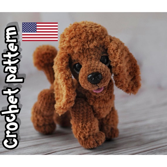 9.89 USDThis PDF crochet pattern consists of: -24 pages of detailed step-by-step instructions for making this toy; -over 45 colorful close-up photos; -9 links to videos with visual explanations (you just need to click on the text highlighted in blue and your browser will redirect you to the video)Here you can find more patterns in a similar style:https://www.etsy.com/shop/ThreadTutorial?ref=seller-platform-mcnav&section_id=39135406PLEASE NOTE: THIS PURCHASE IS ONLY FOR A DIGITAL CROCHET PATTERN, NOT THE FINISHED ANIMALPATTERN AVAILABLE IN ENGLISH ONLY.! Instant digital download - ready to download once payment is confirmed.You will see the download link in details of your order.Final size of the toy with the recommended materials and tools is 7.9*7.1 in (20*18 cm)You can use your favorite materials and tools, but final size of the toy may differ.Please note that each master has his own style and density of crochet. The size of the finished toy may vary from the size indicated in the template.Crochet pattern in USA conditions.Skill level: intermediate.This Crochet pattern does not contain crochet lessons. You must have toy crocheting skills.Please note: this is not a readymade toy. Materials not included.Recommended materials and tools:1.Yarn Dolphin Baby by Himalaya 100gr/120m – (80337) – 1 skein2.Yarn Wolans Fox 100gr/100m (110-19) – 1 skein3.Yarn Jeans by YarnArt pink color to crochet the tongue4.Size 3.5mm crochet hook main, size 2.0 mm crochet hook to crochet the tongue5.Safety eyes d. 18mm 6.Safety nose size 22x17 mm7.Cotter pins or plastic joints d. 30 mm to install the legs and d. 40mm to install the head8.Toy stuffing9.Stitch markers, wide-eyed needle, strong thread to do sculpting and to sew the parts10. Polymer clay for the paw pads (optionally)Pattern Notes:This pattern is my own original design. Copy, distribution, resale, sharing of this pattern or any its parts is STRICTLY FORBIDDEN! This pattern is for personal use only! Please respect my work.You may sell the finished product.This pattern does not contain crochet lessons.I don't accept returns, exchanges, or cancellations. But please contact me if you have any problems with your order
