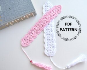 3.30 USDLace bookmark crochet pattern.Cheaper as a set:https://threadtutorial.etsy.com/listing/1778786557https://threadtutorial.etsy.com/listing/1763455712For crocheting the bookmark you need the following:Yarn: cotton 100% - 50 g/200 m , hook № 1.70-1.75Bookmark comes out 21 cm (8,3 inches) The pattern includes a step-to-step description of every row in English and photos.Level – elementaryThe pattern is easy, but you should know some basic crochet skills: ch–chain stitch dc – double crochet sc – single crochet sl st – slip stitch Digital File UploadAfter purchasing this PDF pattern, you will be taken to the Downloads page where you can download all the digital files associated with your order.Permissible Use of the PatternPlease use this pattern for personal use only. Please do not copy, distribute or resell this pattern.