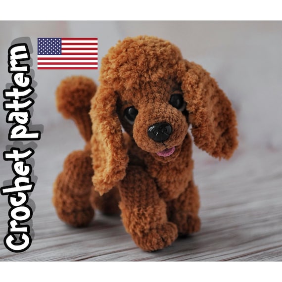 9.89 USDThis PDF crochet pattern consists of: -24 pages of detailed step-by-step instructions for making this toy; -over 45 colorful close-up photos; -9 links to videos with visual explanations (you just need to click on the text highlighted in blue and your browser will redirect you to the video)Here you can find more patterns in a similar style:https://www.etsy.com/shop/ThreadTutorial?ref=seller-platform-mcnav&section_id=39135406PLEASE NOTE: THIS PURCHASE IS ONLY FOR A DIGITAL CROCHET PATTERN, NOT THE FINISHED ANIMALPATTERN AVAILABLE IN ENGLISH ONLY.! Instant digital download - ready to download once payment is confirmed.You will see the download link in details of your order.Final size of the toy with the recommended materials and tools is 7.9*7.1 in (20*18 cm)You can use your favorite materials and tools, but final size of the toy may differ.Please note that each master has his own style and density of crochet. The size of the finished toy may vary from the size indicated in the template.Crochet pattern in USA conditions.Skill level: intermediate.This Crochet pattern does not contain crochet lessons. You must have toy crocheting skills.Please note: this is not a readymade toy. Materials not included.Recommended materials and tools:1.Yarn Dolphin Baby by Himalaya 100gr/120m – (80337) – 1 skein2.Yarn Wolans Fox 100gr/100m (110-19) – 1 skein3.Yarn Jeans by YarnArt pink color to crochet the tongue4.Size 3.5mm crochet hook main, size 2.0 mm crochet hook to crochet the tongue5.Safety eyes d. 18mm 6.Safety nose size 22x17 mm7.Cotter pins or plastic joints d. 30 mm to install the legs and d. 40mm to install the head8.Toy stuffing9.Stitch markers, wide-eyed needle, strong thread to do sculpting and to sew the parts10. Polymer clay for the paw pads (optionally)Pattern Notes:This pattern is my own original design. Copy, distribution, resale, sharing of this pattern or any its parts is STRICTLY FORBIDDEN! This pattern is for personal use only! Please respect my work.You may sell the finished product.This pattern does not contain crochet lessons.I don't accept returns, exchanges, or cancellations. But please contact me if you have any problems with your order