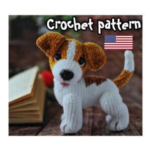 9.89 USDThis PDF crochet pattern consists of: -25 pages of detailed step-by-step instructions for making this toy; -over 44 colorful close-up photos; -10 links to videos with visual explanations (you just need to click on the text highlighted in blue and your browser will redirect you to the video)Here you can find more patterns in a similar style:https://www.etsy.com/shop/ThreadTutorial?ref=seller-platform-mcnav§ion_id=39135406PLEASE NOTE: THIS PURCHASE IS ONLY FOR A DIGITAL CROCHET PATTERN, NOT THE FINISHED TOY. MATERIALS NOT INCLUDED.PATTERN AVAILABLE IN ENGLISH ONLY.! Instant digital download - ready to download once payment is confirmed.You will see the download link in details of your order.Final size of the toy with the recommended materials and tools 7.9*7.1 in (20*18 cm).You can use your favorite materials and tools, but final size of the toy may differ.Please note that each master has his own style and density of crochet. The size of the finished toy may vary from the size indicated in the template.Crochet pattern in USA conditions.Skill level: intermediate.Pattern Crochet pattern does not contain crochet lessons. You must have toy crocheting skills.Recommended materials and tools:1.Yarn Himalaya Dolphin Baby 100g/120m80337 (brown) – a half of a skein 80301 (white) – 1 skein2.Yarn Jeans by YarnArt pink color to crochet the tongue3.Size 3.5mm crochet hook (main), size 2.0mm crochet hook to crochet the tongue4.Safety eyes d. 18mm5.Safety nose size 26x21mm6.Plastic toy joint or cotter pins to install the legs (30mm) and the head (40mm)7.Toy stuffing8.Stitch markers, wide-eyed needle and strong thread to do sculpting and to sew the parts9.Polymer clay to make the pads (optionally)Pattern Notes:This pattern is my own original design. Copy, distribution, resale, sharing of this pattern or any its parts is STRICTLY FORBIDDEN! This pattern is for personal use only! Please respect my work.You may sell the finished product.This pattern does not contain crochet lessons.I don't accept returns, exchanges, or cancellations. But please contact me if you have any problems with your order