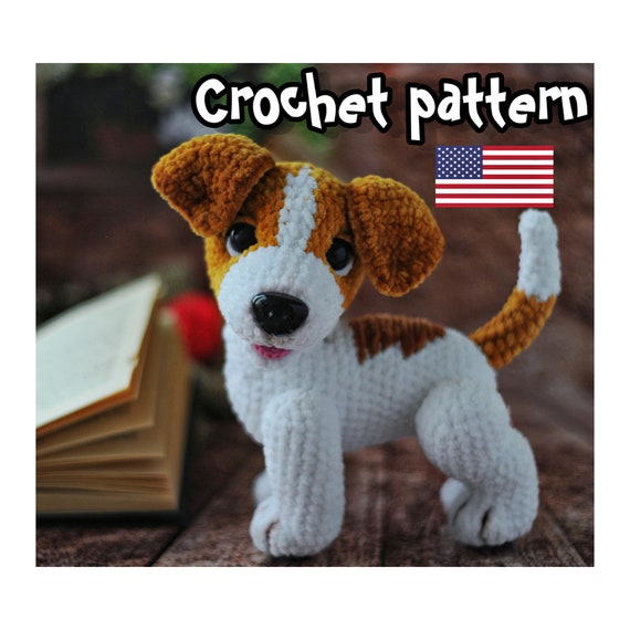 9.89 USDThis PDF crochet pattern consists of: -25 pages of detailed step-by-step instructions for making this toy; -over 44 colorful close-up photos; -10 links to videos with visual explanations (you just need to click on the text highlighted in blue and your browser will redirect you to the video)Here you can find more patterns in a similar style:https://www.etsy.com/shop/ThreadTutorial?ref=seller-platform-mcnav&section_id=39135406PLEASE NOTE: THIS PURCHASE IS ONLY FOR A DIGITAL CROCHET PATTERN, NOT THE FINISHED TOY. MATERIALS NOT INCLUDED.PATTERN AVAILABLE IN ENGLISH ONLY.! Instant digital download - ready to download once payment is confirmed.You will see the download link in details of your order.Final size of the toy with the recommended materials and tools 7.9*7.1 in (20*18 cm).You can use your favorite materials and tools, but final size of the toy may differ.Please note that each master has his own style and density of crochet. The size of the finished toy may vary from the size indicated in the template.Crochet pattern in USA conditions.Skill level: intermediate.Pattern Crochet pattern does not contain crochet lessons. You must have toy crocheting skills.Recommended materials and tools:1.Yarn Himalaya Dolphin Baby 100g/120m80337 (brown) – a half of a skein 80301 (white) – 1 skein2.Yarn Jeans by YarnArt pink color to crochet the tongue3.Size 3.5mm crochet hook (main), size 2.0mm crochet hook to crochet the tongue4.Safety eyes d. 18mm5.Safety nose size 26x21mm6.Plastic toy joint or cotter pins to install the legs (30mm) and the head (40mm)7.Toy stuffing8.Stitch markers, wide-eyed needle and strong thread to do sculpting and to sew the parts9.Polymer clay to make the pads (optionally)Pattern Notes:This pattern is my own original design. Copy, distribution, resale, sharing of this pattern or any its parts is STRICTLY FORBIDDEN! This pattern is for personal use only! Please respect my work.You may sell the finished product.This pattern does not contain crochet lessons.I don't accept returns, exchanges, or cancellations. But please contact me if you have any problems with your order