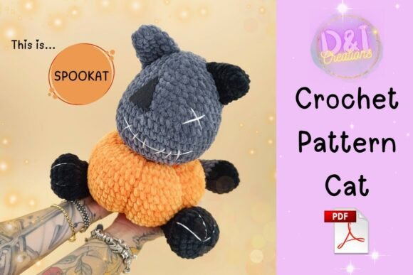 Pumpkin Cat crochet pattern preview