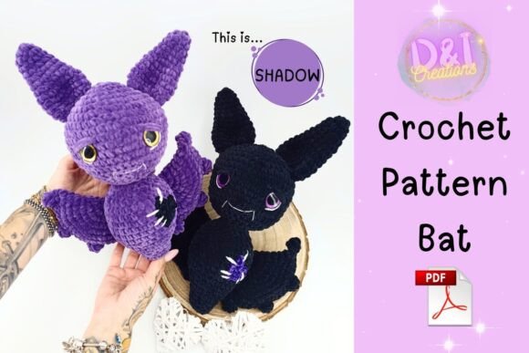 Halloween bat crochet pattern preview