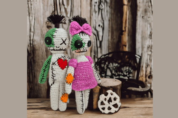 Amigurumi voodoo dolls pattern preview