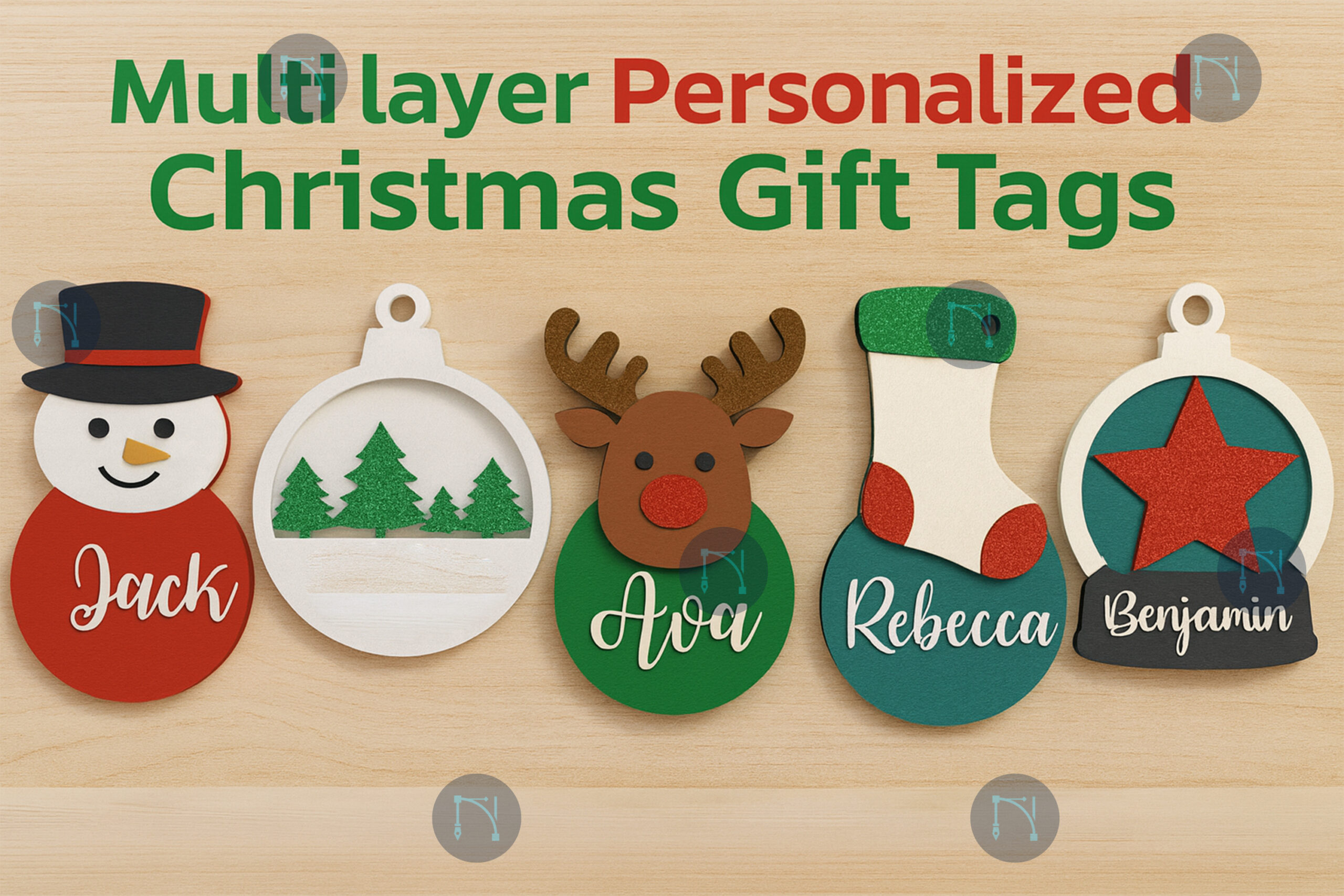 Personalized 3D Gift Tags That Can Become Keepsakes — official Creative Fabrica product preview