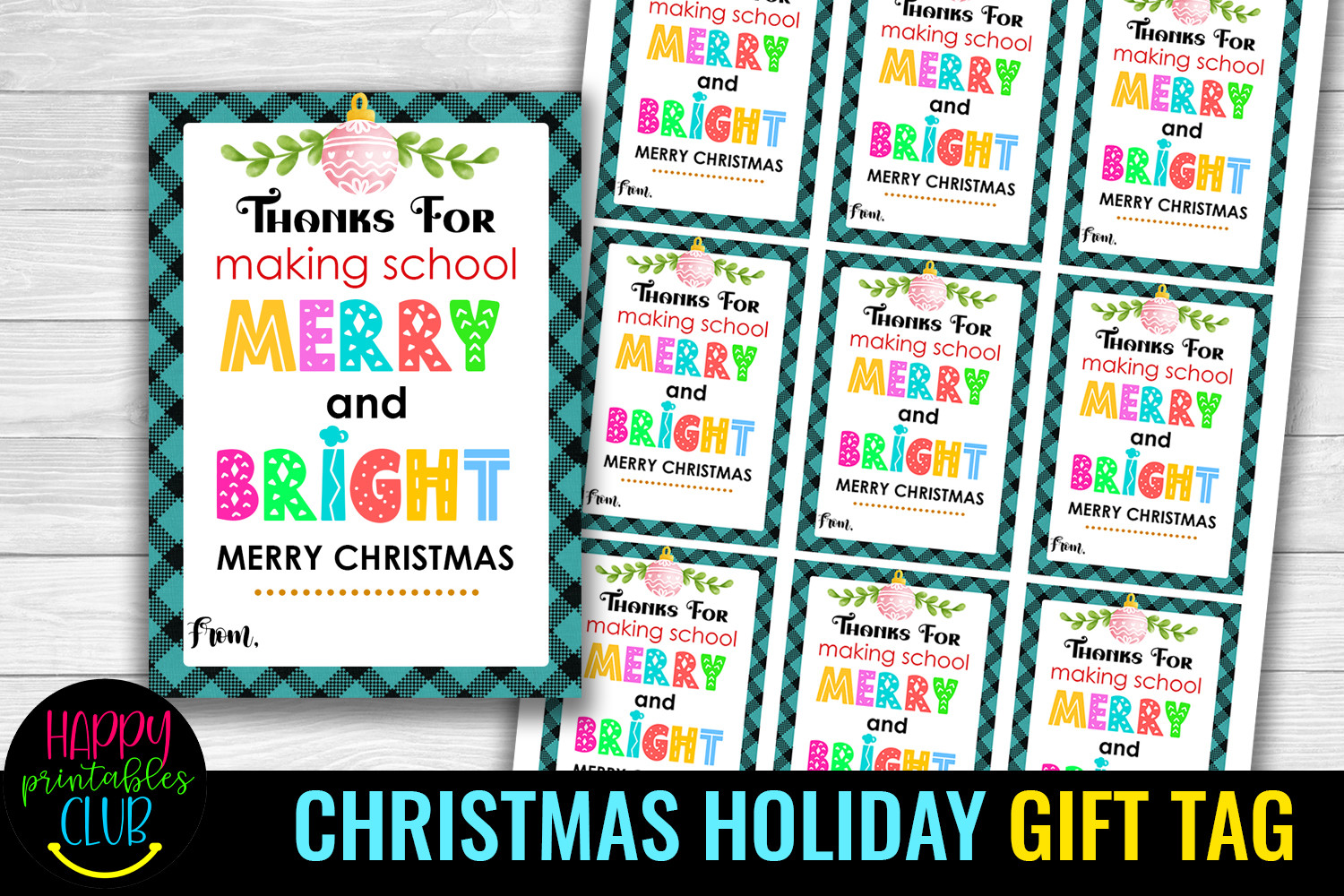 Christmas Gift Tags for Students and Classroom Treat Bags — official Creative Fabrica product preview