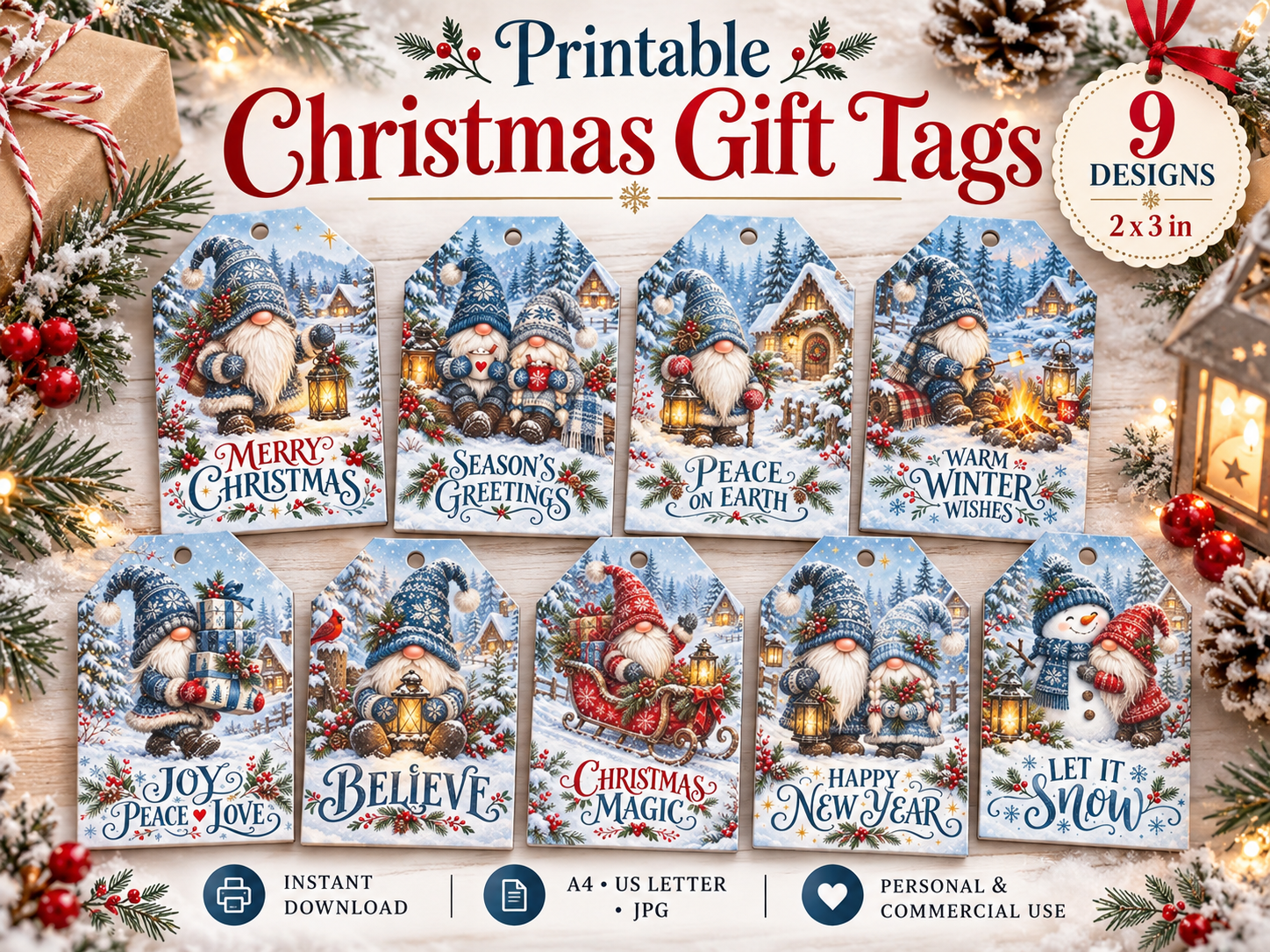 Nordic Gnome Tags for a Slow Winter Craft Afternoon — official Creative Fabrica product preview