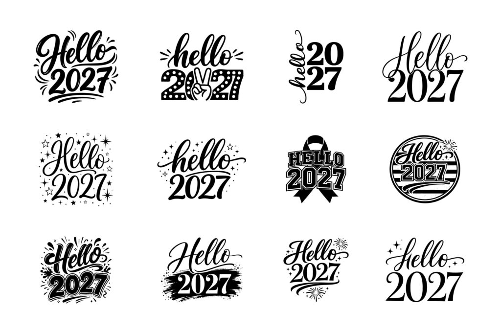 Hello 2027 SVG bundle collection