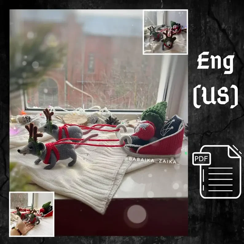 Christmas Sleigh with Rats