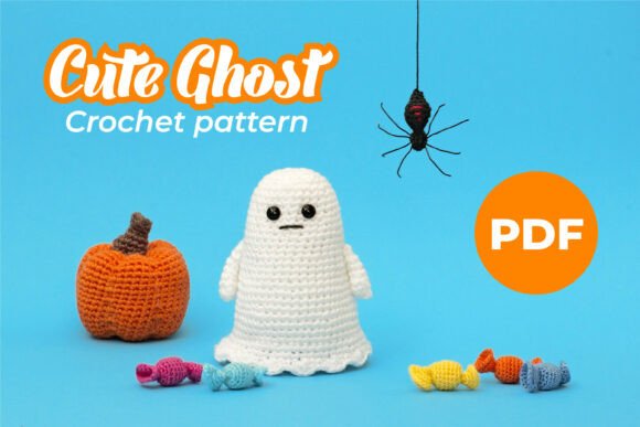Cute Ghost crochet pattern preview