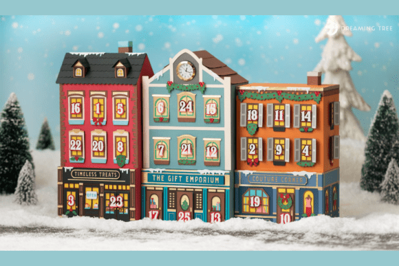 Main Street Magic Advent Calendar SVG Bundle - handmade Advent calendar design preview