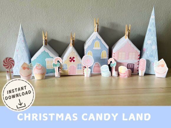 Christmas Candy Land Advent Calendar - handmade Advent calendar design preview