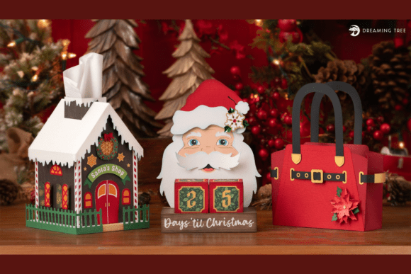 Santa's Surprise SVG Bundle - handmade Advent calendar design preview