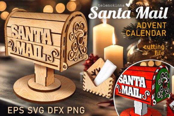 Santa Mail SVG | Advent Calendar - handmade Advent calendar design preview