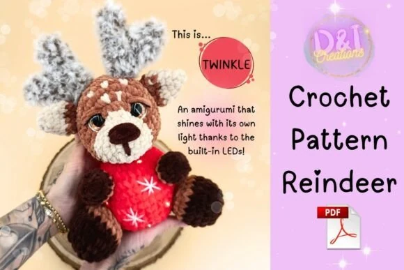 Glowing Reindeer Amigurumi