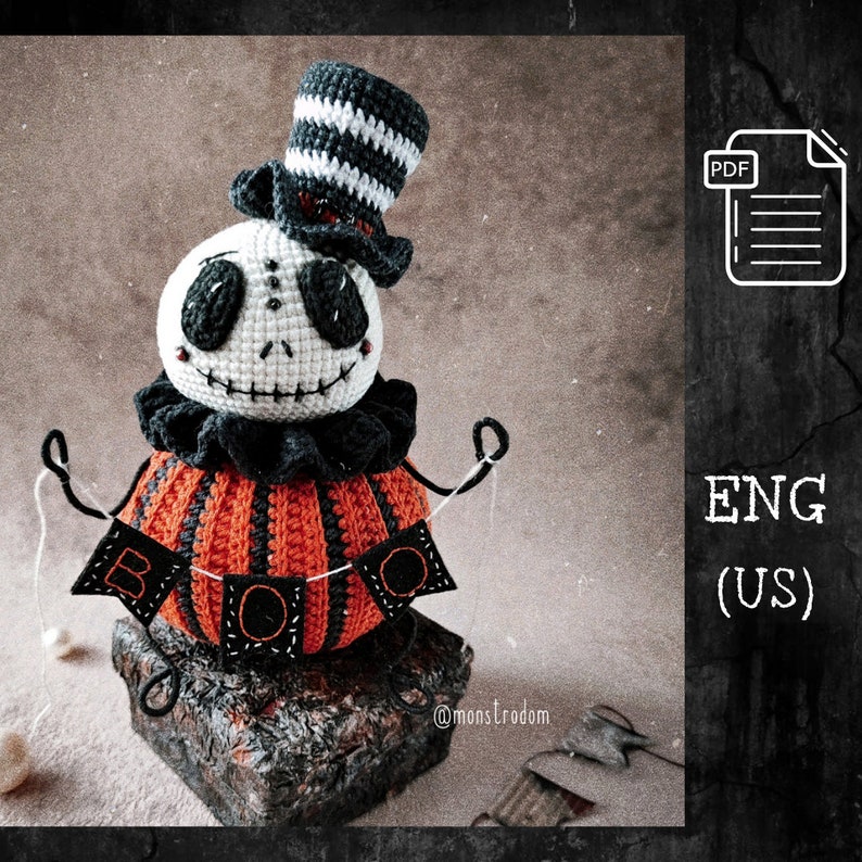Crochet Jack pumpkin character