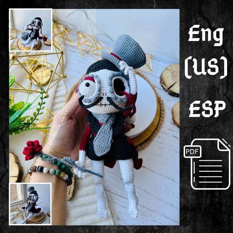 Crochet Mr. Santa Muerte character