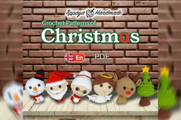 Six Christmas Amigurumi Ornaments